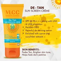 VLCC DE TAN SUN SCREEN GEL CREME 100ML PACK OF 4 (100MLX4) - SPF 50 PA+++ (400 ml)-thumb2