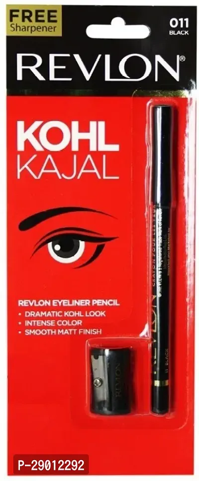 Revlon Smooth Matte Finish Kohl Kajal - Black (1.14 g) - With Free Sharpener