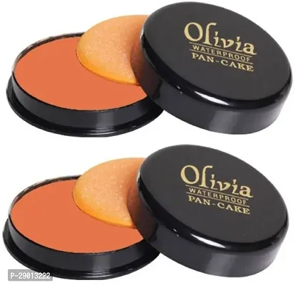 Olivia WATERPROOF PAN CAKE CONCEALER, SHADE NO - 23, (FRESH PEACH) - Set of 2_O-8C61