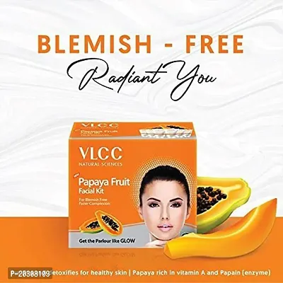 VLCC Pearl  Papaya Fruit Premium Facial Kit Tube Packing Combo Pack of 2 (60gm X 2) (2 x 60 g)-thumb2