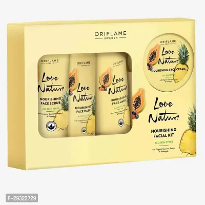 Oriflame LOVE NATURE Nourishing Facial Kit with Organic Guarana, Papaya