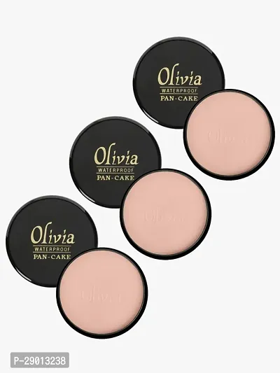 Olivia 100% Waterproof Pan Cake Concealer (23-Fresh Peach, 25 g) - Pack of 3_O-8C74-thumb0