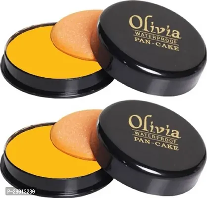 Olivia PAN CAKE Compact (21-GOLDEN YELLOW) - Set of 2_O-8C71