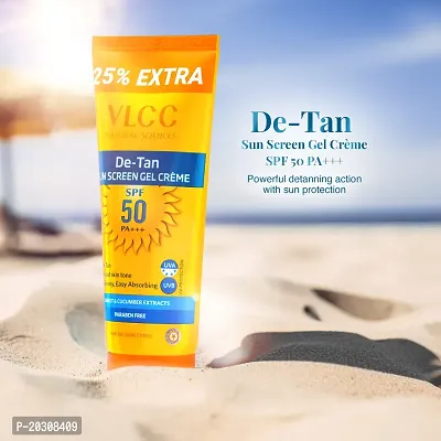 VLCC De Tan SPF 50 PA+++ Sunscreen Gel Cream For Sun Protection - SPF 3 PA+++ (100 g)-thumb2