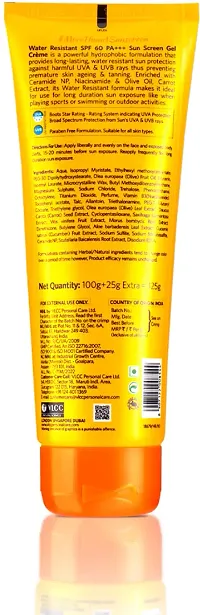 VLCC Water Resistant SPF 60 PA+++ Sunscreen Gel Cr�am with 25 g Extra - SPF 60 (100 g)-thumb4