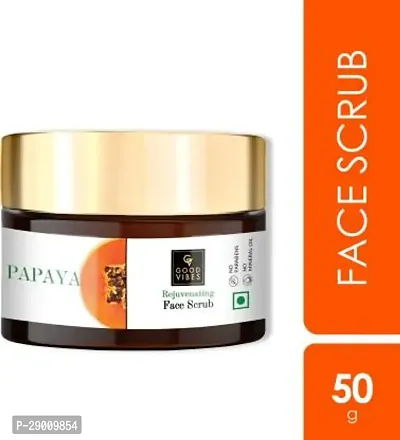 GOOD VIBES Papaya Rejuvenating Face Scrub (50 g)-thumb0