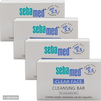 Sebamed Clear Face Cleansing Bar (For Acne Prone Skin) (4 x 100 g)