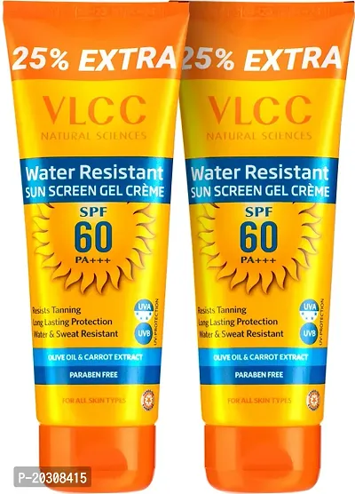 VLCC Water Resistant Sunscreen 100 g with 25 g Extra (Pack of 2) - SPF 60 PA+++ (200 g)