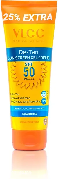 VLCC De Tan SPF 50 PA+++ Sunscreen Gel Cream For Sun Protection - SPF 3 PA+++ (100 g)