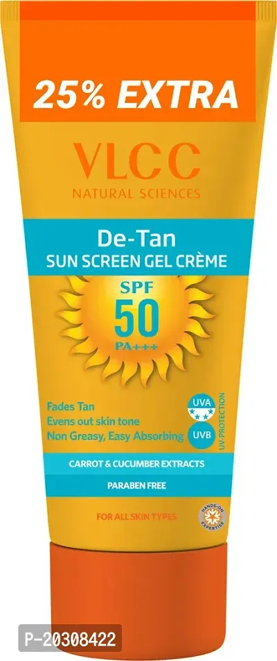 VLCC DE TAN SUN SCREEN GEL CREME 100ML PACK OF 4 (100MLX4) - SPF 50 PA+++ (400 ml)-thumb5