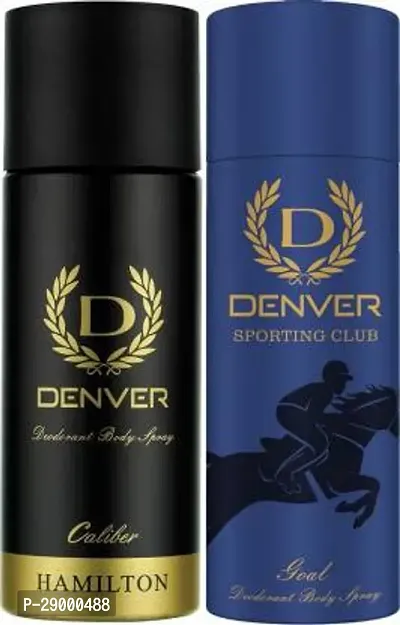 Denver Caliber And Goal Combo Deodorant Spray-For Men 330 Ml, Pack Of 2