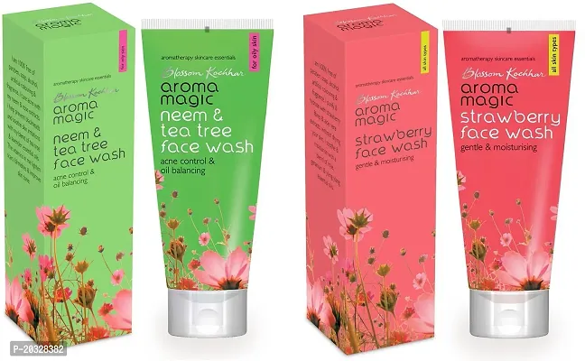 Aroma Magic Neem And Tea Tree  Strawberry Pack of 2 Face Wash (200 ml)
