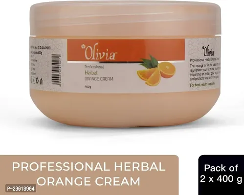 Olivia Professional Herbal Orange Facial Massage Cream - Pack of 2 (400 g)