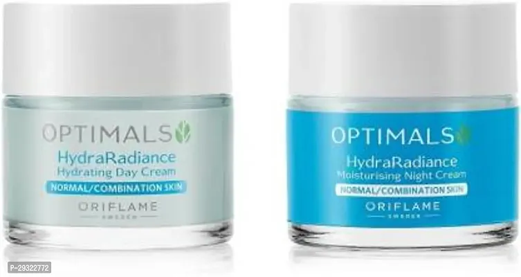 Oriflame Optimals Hydra Radiance Hydrating Day Cream and Hydra Radiance Moisturising Night Cream Normal/Combination Skin(Pack of 2)nbsp;nbsp;(100 ml)