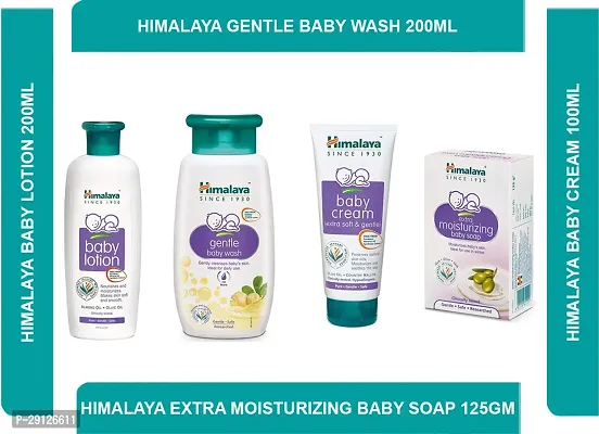 Winter Essential Kit For Babies - [Baby Lotion 200ml + Gentle Baby Wash 200ml + Baby cream 100ml + Extra moisturizing baby soap 125g]-thumb0