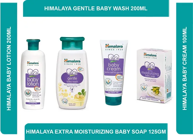 Winter Essential Kit For Babies - [Baby Lotion 200ml + Gentle Baby Wash 200ml + Baby cream 100ml + Extra moisturizing baby soap 125g]