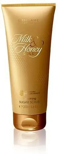 Oriflame Sweden Milk  Honey Gold Smoothing Sugar Scrub - New Scrub (200 g)-thumb0