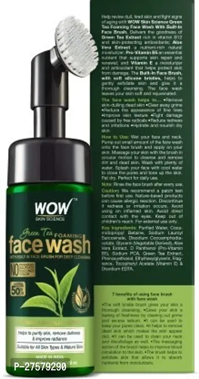 Skin Science Green Tea Foaming Face Wash with Built-In Face Brush