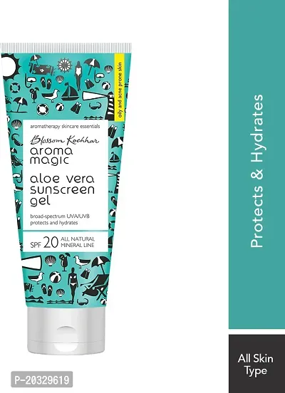 Aroma Magic Aloe Vera Sunscreen Gel Oily  Acne Prone - SPF 20 PA+ (100 ml)