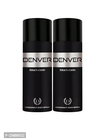 Denver Men Set Of 2 Black Code Deodorant Body Sprays-thumb0