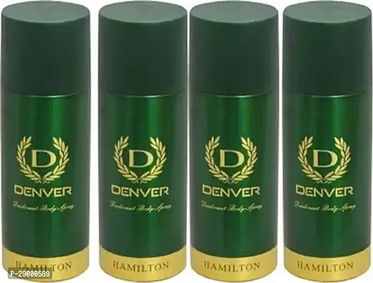 Denver 4 Hamilton Deodorant Spray-For Men 660 Ml, Pack Of 4