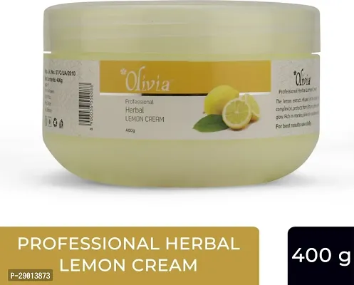 Olivia Herbal Lemon Facial Massage Cream - For a Smoothing Glow (400 g)