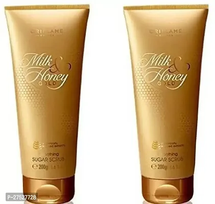 Oriflame Sweden Milk  Honey Gold Smoothing Sugar Scrub Pack OF 2 Scrub (400 g)-thumb0