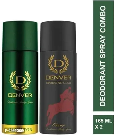 Denver Hamilton 165 Ml Champ 165 Ml Combo Deodorant Spray-For Men 330 Ml, Pack Of 2-thumb0