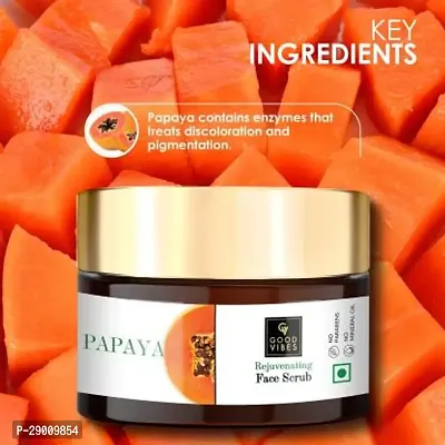 GOOD VIBES Papaya Rejuvenating Face Scrub (50 g)-thumb2
