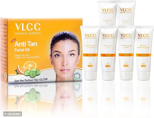 VLCC Anti Tan Single Facial Kit Fade Sun Tan  Even Skin Tone (60 g)-thumb2