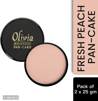 Olivia 100% Waterproof Pan Cake Makeup Concealer (23-Fresh Peach, 25 g) - Pack of 2_O-8C56-thumb0