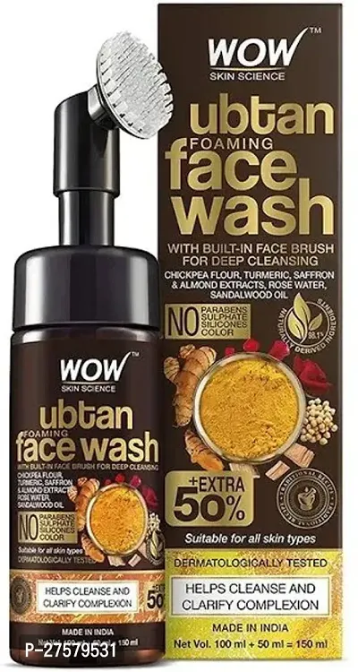 Science Ubtan Foaming Face Wash (with Built-In Face Brush for deep cleansing-thumb0