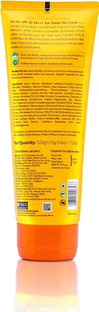 VLCC De Tan SPF 50 PA+++ Sunscreen Gel Cream For Sun Protection - SPF 50 PA+++ (100 g)-thumb4