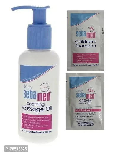 Sebamed Baby Soothing Massage Oilnbsp;(150 ml) with Sample Sachets (3 Items in the set)-thumb0