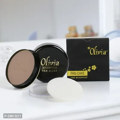 Olivia 100% Waterproof Pan Cake Makeup Concealer, Shade No.25 (Natural Beige, 25 g) - Pack of 2_O-8C51-thumb3