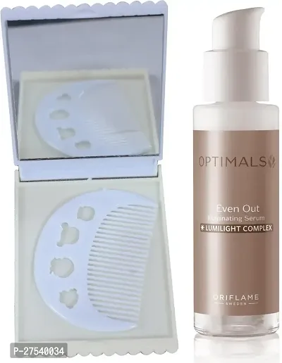 Oriflame  Optimals Even Out Skin Correcting Serum 30ml (33108) With Comb Mirror Set (3 Items in the set)