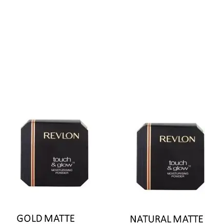 Revlon Touch  Glow Moisturising Powder Compact (Combo Pack of 2) (Gold + Natural Matte) Compact (Natural Matte, Gold Matte, 12 g)