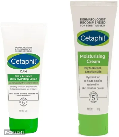 Cetaphil DAM Daily Hydrating Lotion 30g  Moisturising Cream 80g (110 g)