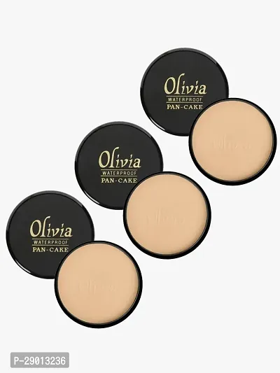 Olivia 100% Waterproof Pan Cake Concealer, 25g, Shade No. 27 (Sun Tone, 25 g) - Pack of 3_O-8C69-thumb0