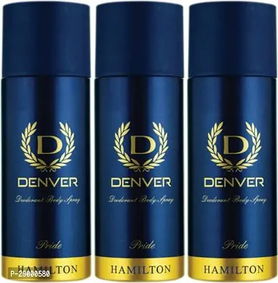 Denver Pride Deo 165 Ml Combo Deodorant Spray-For Men 450 Ml, Pack Of 3