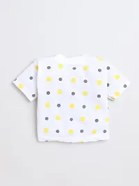 Stylish Cotton Blend Yellow Printed T-Shirt With Shorts For Kids-thumb4