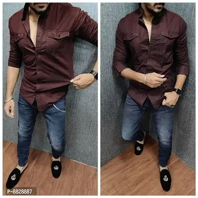 Stylish Men Double Pocket Shirt