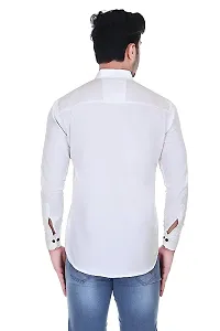 Stylish Men Solid Comfort Fit Chinese Collar Casual Shirt-thumb1