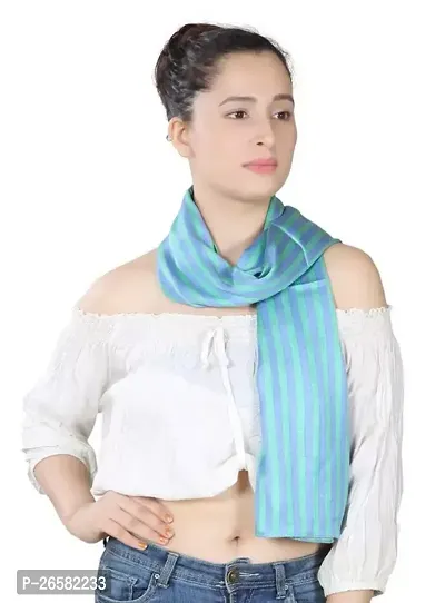 Beautiful Blue Color Stole For Women And Girls Blue