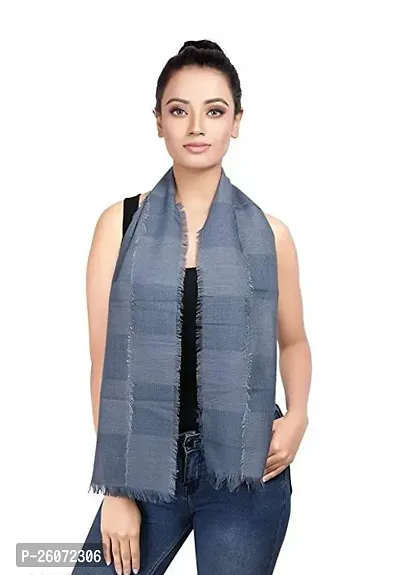 VERIISMO Cotton Soft Quality Checks Designed Stole With Self Fringes For Women  Girls-thumb0