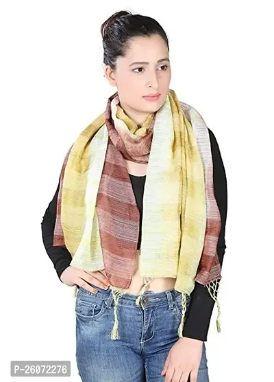 VERIISMO Tie  Dyed Beautiful stole with Fringes For Women  Girls (Yellow)