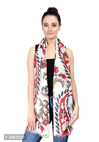VERIISMO Polyester Flowers Printed Special Weaved Big Stole For Women  Girls
