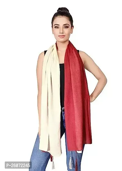 Classic Viscose Rayon Stole In Two Combo Dyed Color For Women  Girls