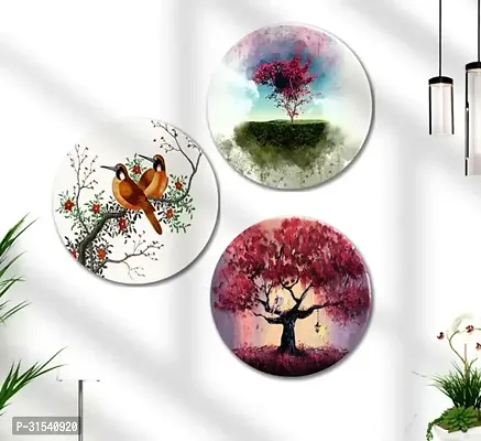 Beautiful Round Shape Wall Hanging  Painting for Wall Decoration Set of 3