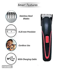 Rechargeable Hair Trimmer for Men with Precision Stainless Steel Sharp Blade-thumb1